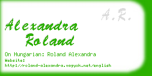 alexandra roland business card